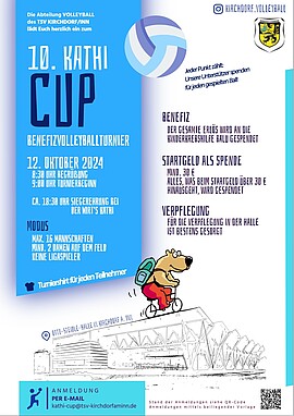 Banner 10. KATHI-CUP - Benefiz-Hallen-Volleyball-Turnier - Kirchdorf, Otto-Steidle-Halle