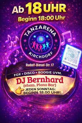 Banner Tanzabend mit DJ Bernhard (ehm. Piano Bar Burghausen)