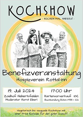 Banner Benefizveranstaltung Hospizverein Rottal-Inn - KOCHEN MAL ANDERS! -