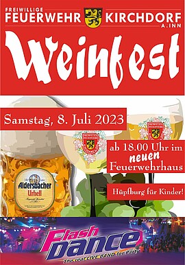 Banner Weinfest der Feuerwehr Kirchdorf a. Inn 2023